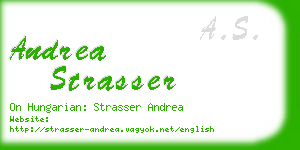 andrea strasser business card